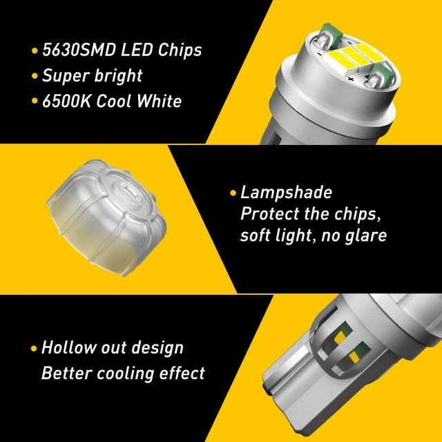 10x Car Auto T10 194 168 W5W LED License Interior Light Bulb White Super Bright – Buy The Best Products In The Online Store - Foto 6