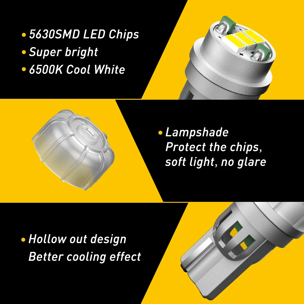 AUXITO 2x Новый T10 W5W светодиодный светильник 168 194 2825 5630 SMD лампа для салона автомобиля