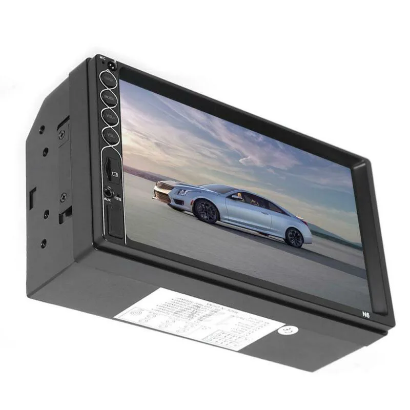 Автомагнитола HD " сенсорный экран стерео Bluetooth 12 В 2 Din FM ISO мощность Aux вход Авто MP5 плеер SD USB
