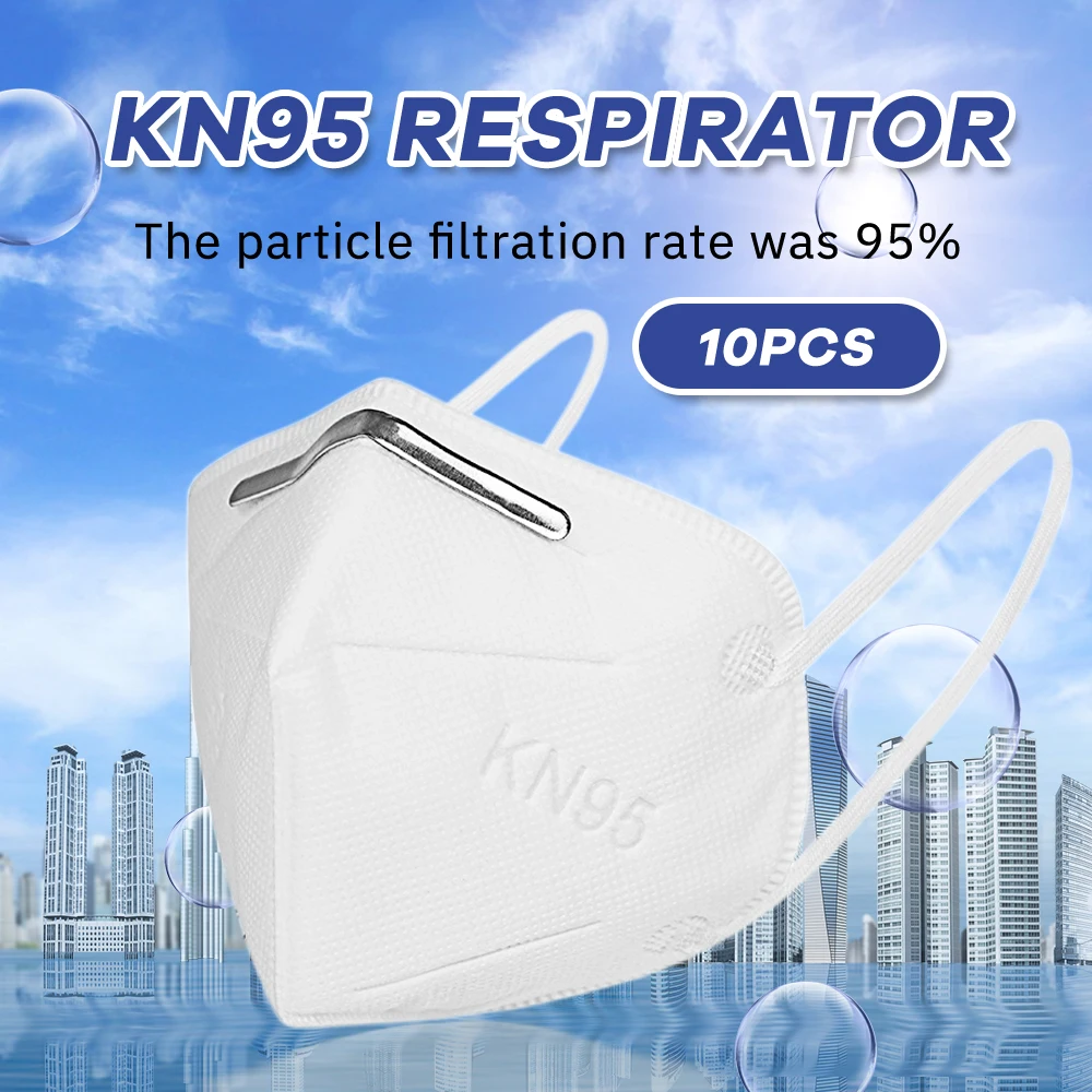 10PCS N95 Mask CE Certification Mouth Face Mask Dust Anti Infection KN95 Masks PM2.5 Anti-fog Protective Respirator Reusable