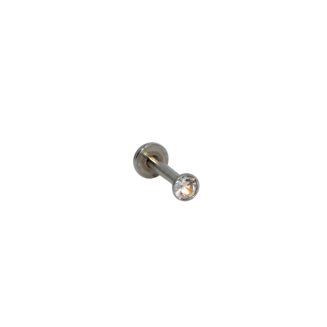 16g 1.5-3mm AAA Zircon Labret Lip Bar Stud Piercing 16 Gauge Stainless Steel Cartilage Ear Tragus Stud Piercing Earring