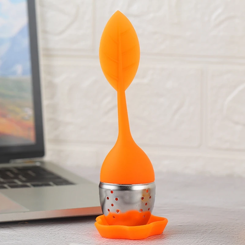 Silicon Tea Leaf Shape Infuser 1 Pcs 18 Silicon Tea Leaf Shape Infuser 1 Pcs