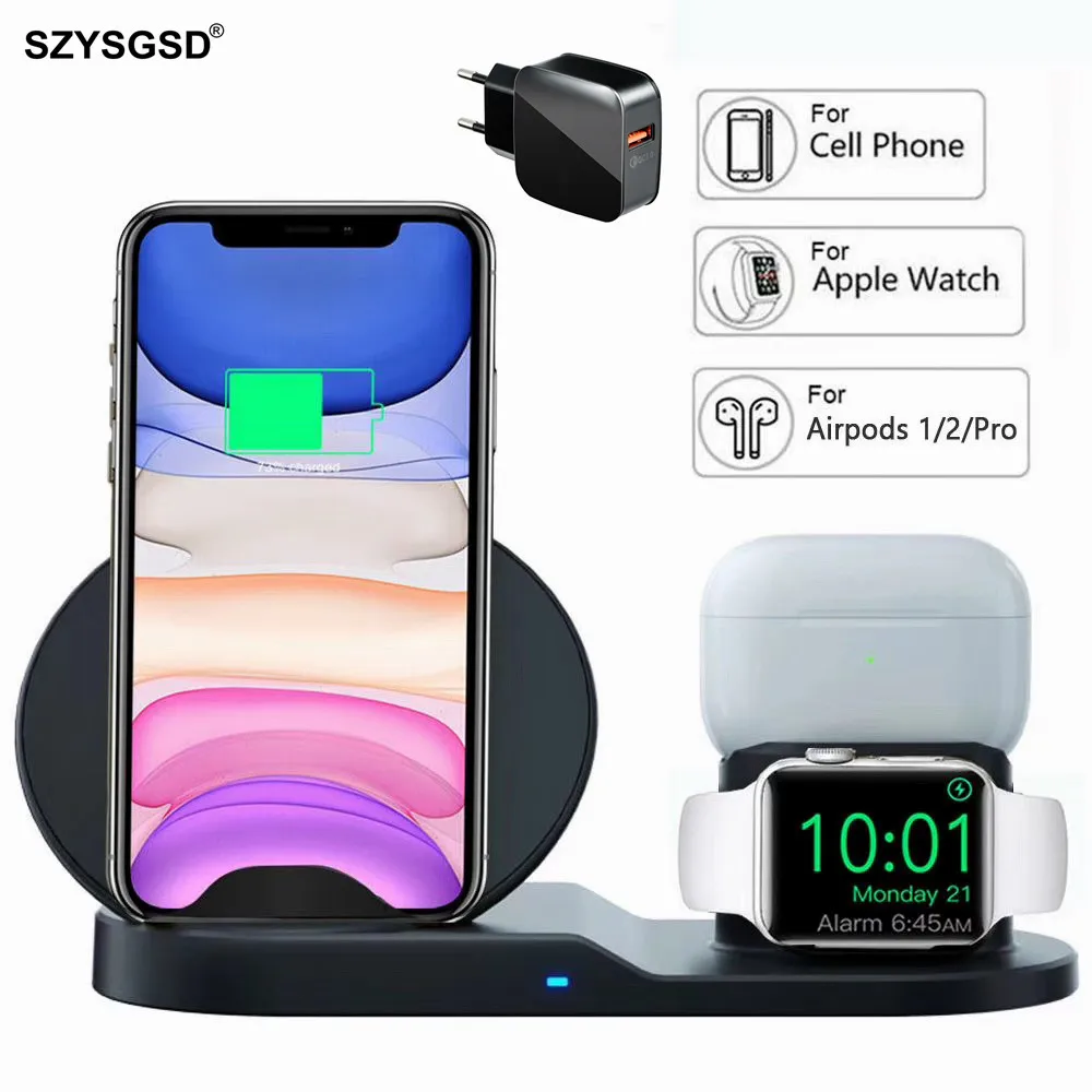 Беспроводное зарядное устройство SZYSGSD Qi для Xiaomi Iphone X 8 11 Pro док станция быстрой