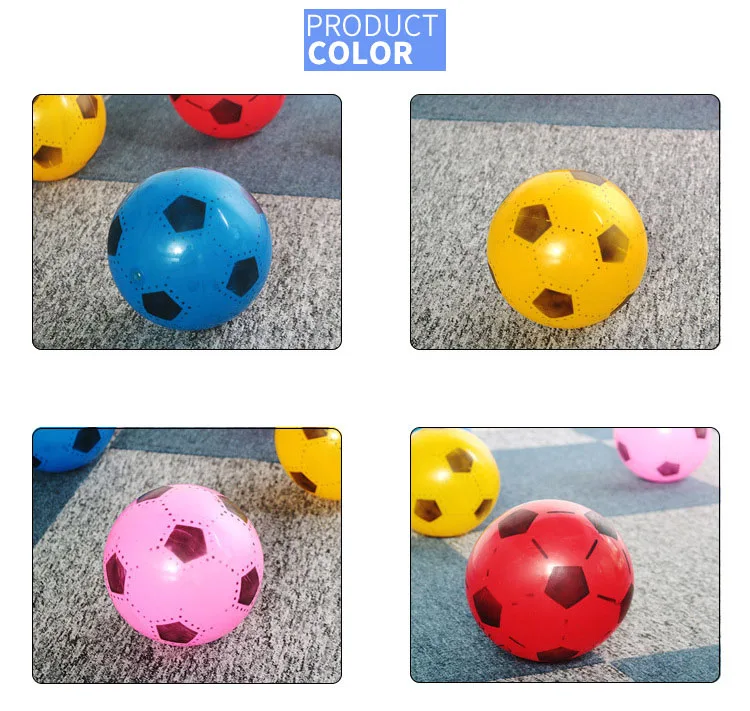 New Inflatable football kids favorite ball inflatable children toys kindergarten pat ball sports ball inflatable tube - Цвет: 1Pcs 16cm random