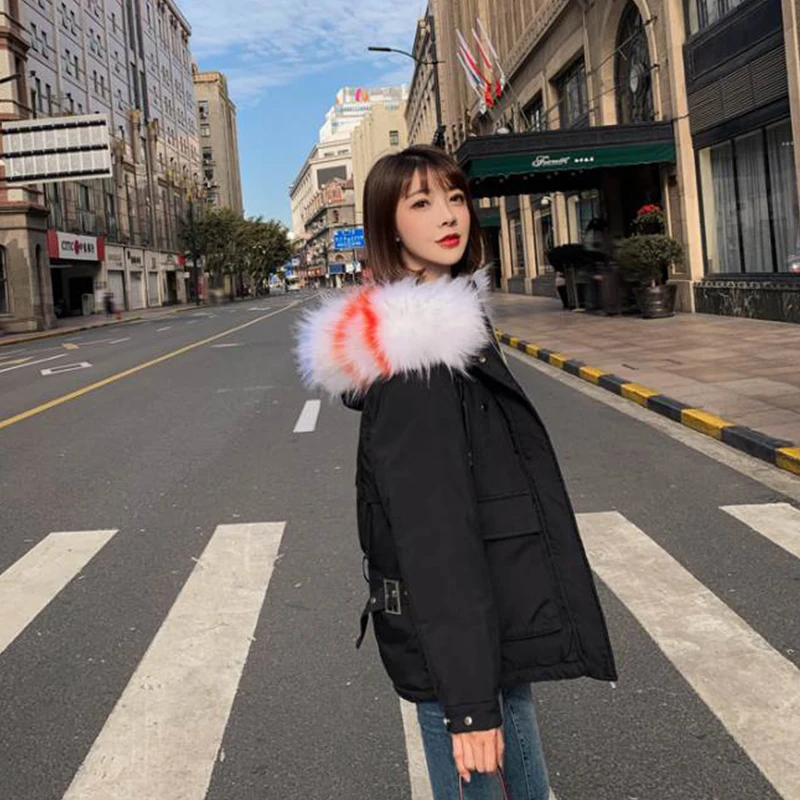 Winter Hooded Parka Women Jacket Coat Thicke Down Cotton Mid-Long Outerwear Plus Size Snow Cotton Padded Female Jacket