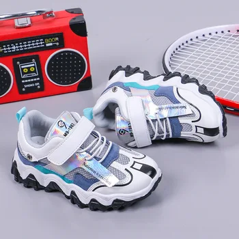

Spring New 2020 Children's High Stripping Breathable Sneakers Korean Soft Sole Running Shoes Fashion Kid's Sports Shoes