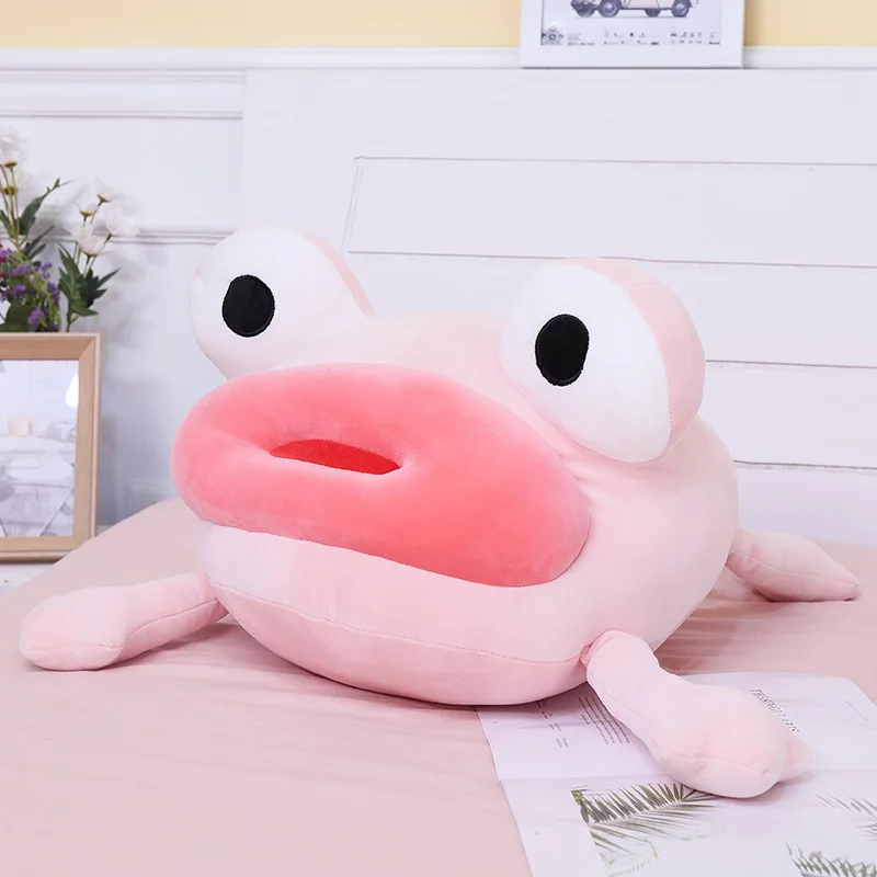 Kawaii лягушка плюшевые игрушки толстые губы лягушка супер Sfot Плюшевые игрушки мультфильм чучела животных спальная Подушка День рождения Рождественский подарок