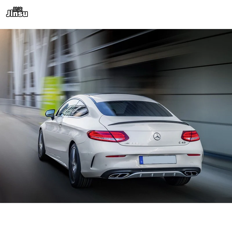 Праймер для заднего багажника из стекловолокна в стиле C63 спойлер губа Benz C coupe C200