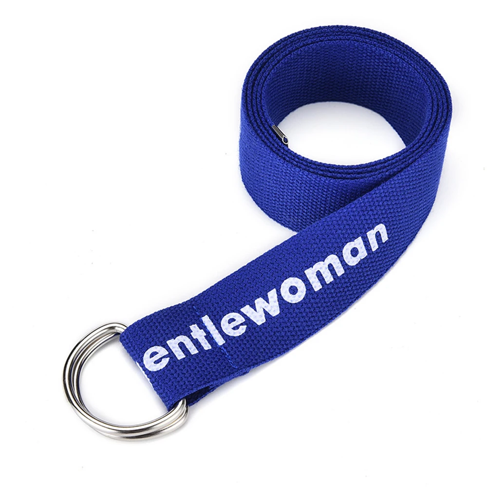 130cm Neutral Nylon Canvas Belt Printing Ring Double Buckle Student Belt Canvas waistband Belt with double buckle Fashion