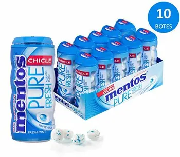 

Mentos Chewing Gum Pocket Bottle Mint (Pack of 10)
