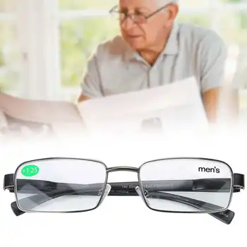 

Presbyopic Glasses Men Portable Stainless Steel Reading Glasses +1.25 Degree