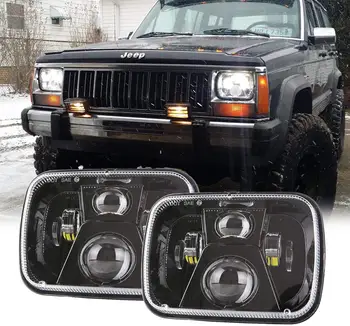 

110W 5x7 Inch Led Headlights 7x6 Led Sealed Beam Headlamp Hi/Lo Beam for Jeep Wrangler YJ Cherokee XJ H5054 H6054LL 6052 6053