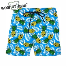 Череп ананаса цвета 3D все пляжное платье с принтом шорты Модные мужские s бермуды свободные короткие мужские Homme карго шорты Прямая поставка