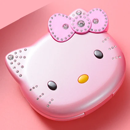 Милый мини-телефон hello kitty для девочек K688+ четырехдиапазонный флип-мобильный телефон с мультяшками разблокированный детский мини-телефон с двумя sim-картами - Цвет: pink