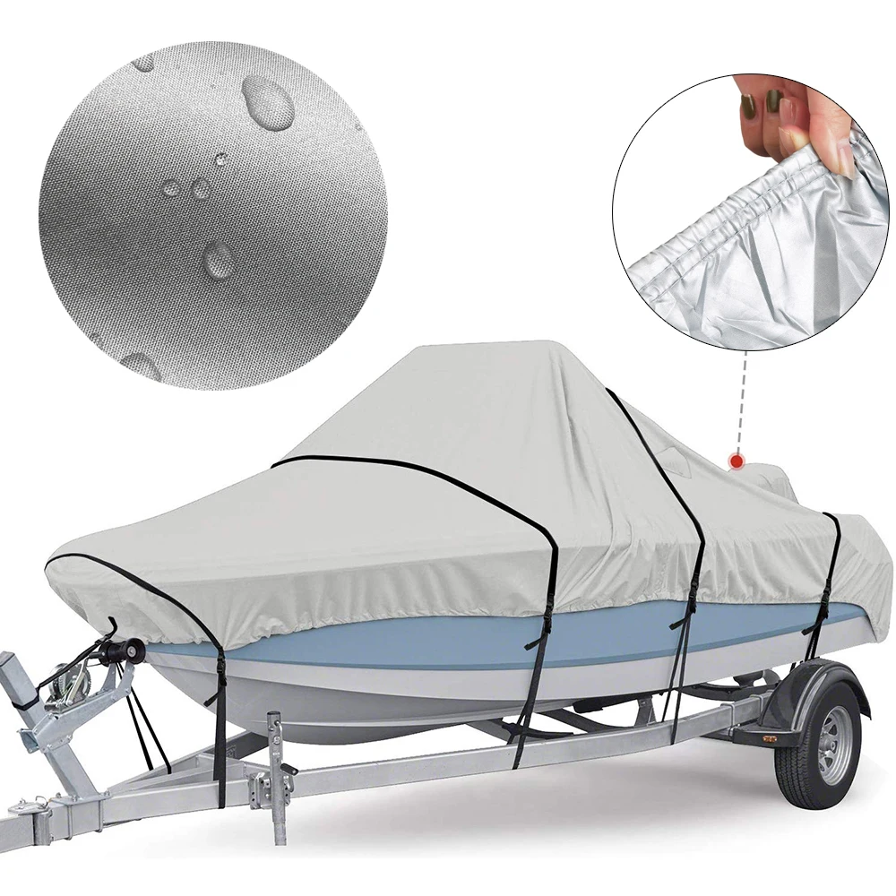 300D Oxford Fabric Anti-smashing Durable and Tear Proof boat cover fishing boat cover Boat Cover Waterproof Yacht Outdoor Protection Heavy Duty Reflective