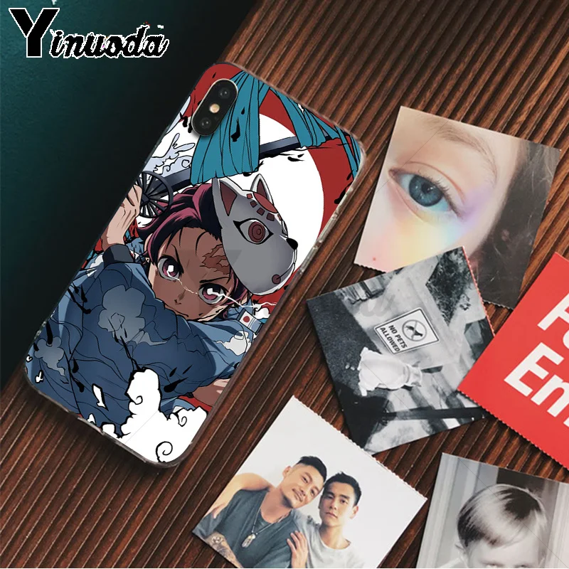 Yinuoda Demon Slayer Kimetsu no Yaiba Colorful Cute Phone Accessories Case for Apple iPhone 8 7 6 6S Plus X XS MAX 5 5S SE XR