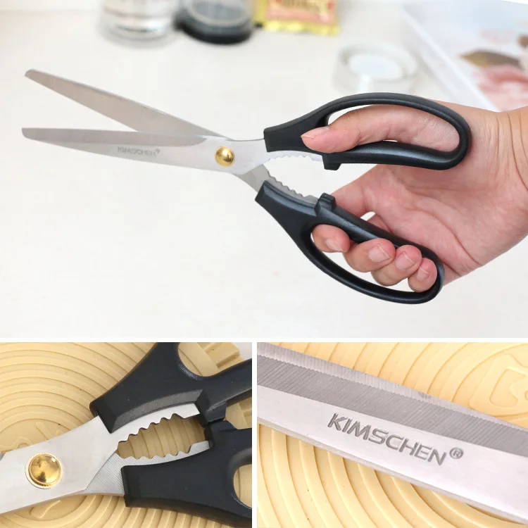 

Imported from South Korea Stainless Steel Kitchen Only Scissors Cut Chicken Bone Walnut Clip Multi-functional Household Scissors