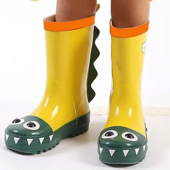 

3D Dinosaur Rain Boots Kids for Boys Girls Cute Boots Non-slip Waterproof Rubber Water Shoes Camping hiking children Rainboots