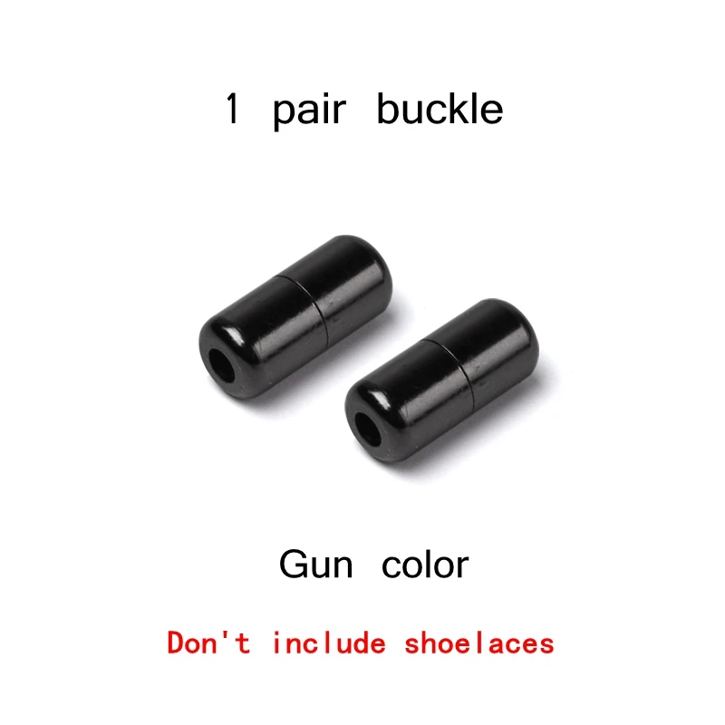 2ps Gun color Новые плоские эластичные фиксирующие шнурки, шнурки для обуви, специальные креативные шнурки для детей и взрослых, шнурки для кроссовок, шнурки - Цвет: 2ps Gun color