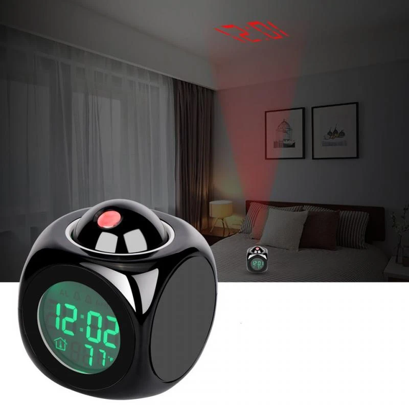 Onmiddellijk Plantkunde hoorbaar Nieuwe Creatieve Aandacht Projectie Digital Weer Lcd Snooze Klok Bell Alarm  Display Backlight Led Projector Thuis Klok Timer|Wekkers| - AliExpress