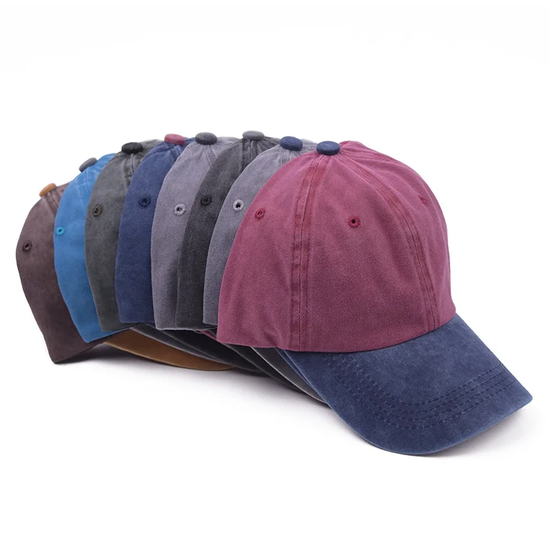 Custom Logo for Woman Vintage Plain Baseball Cap Washed Cotton Distressed Dad Hats Outdoor Unisex Sport Adjustable Snapback Hat 2