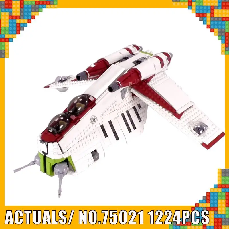 

New Style blocks 05041 Republic Gunship Compatible Star Series 75021 Building Blocks Bricks Educational Toys Boy Birthdays Gifts