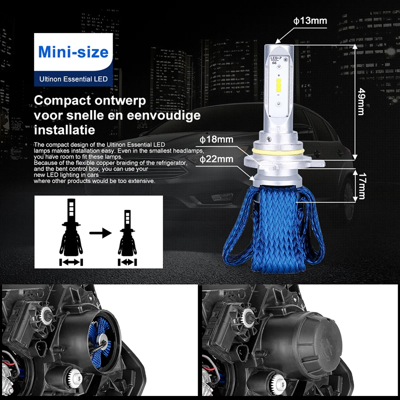 Philips оригинальные 9012 светодиодный лампы HIR2 для автомобильных фар 6000K