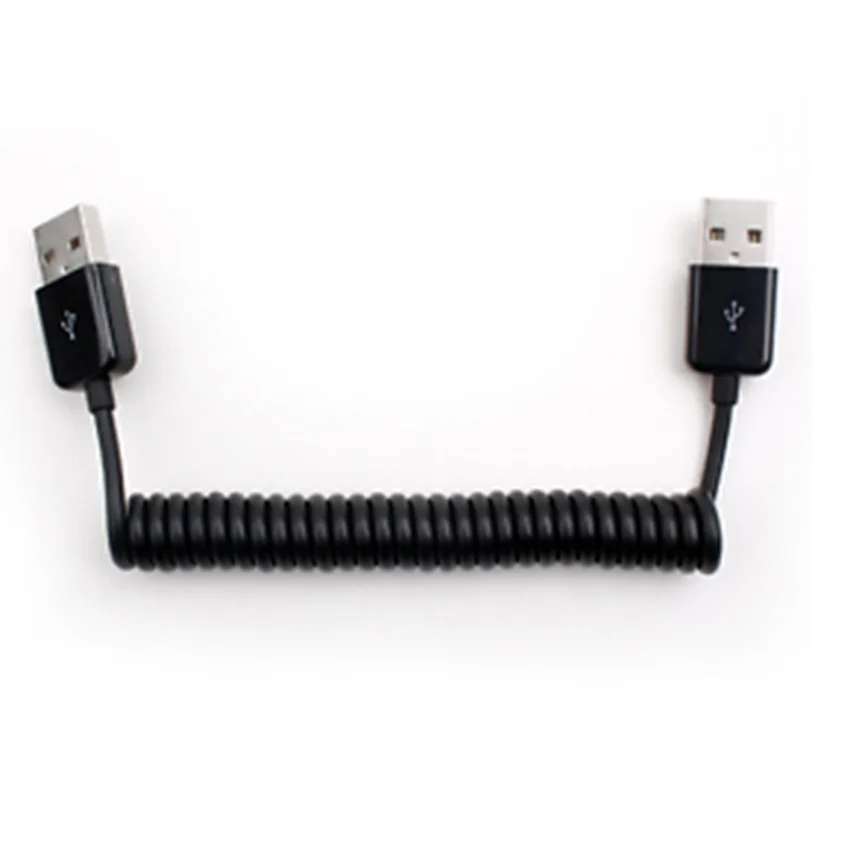 1 м USB 2,0 A штекер к USB 2,0 A мужской удлинитель спиральный кабель Разъем