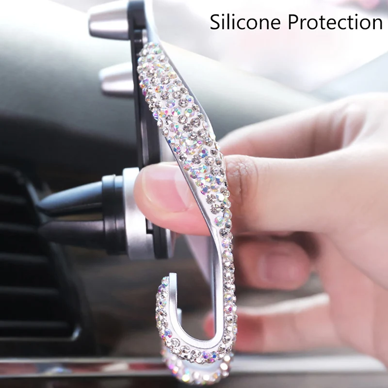 Универсальный автомобильный держатель для телефона Air Vent Mount Clip Bling Rhinestone автомобильный мобильный телефон держатель для мобильного смартфона подставка автомобильный аксессуар
