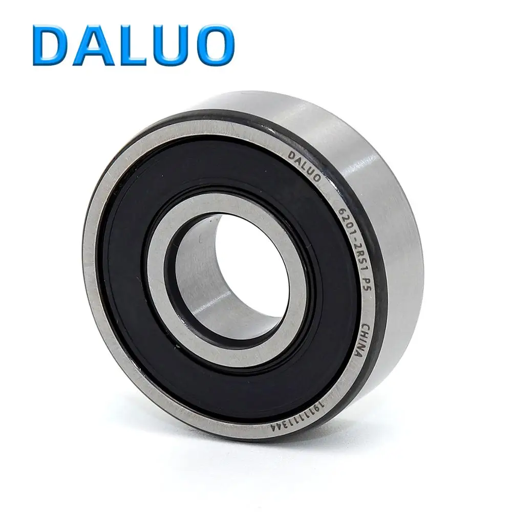 

1PCS 6201-2RS1 P5 12X32X10 DALUO Bearing 6201 6201RS 6201-2RS ABEC-5 Single Row Deep Groove Ball Bearings Metric