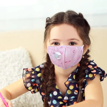 

1pcs Cute Cartoon Baby Kids Face Mask Mouth Mask Dust-proof Respirator Anti Dust with Breathing Valve for Boys Girls