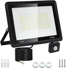 

30/50/100/150W LED Flood Light Motion Sensor IP66 Waterproof AC200-240V LED PIR Floodlight Reflector Projector Outdoor Spotlight