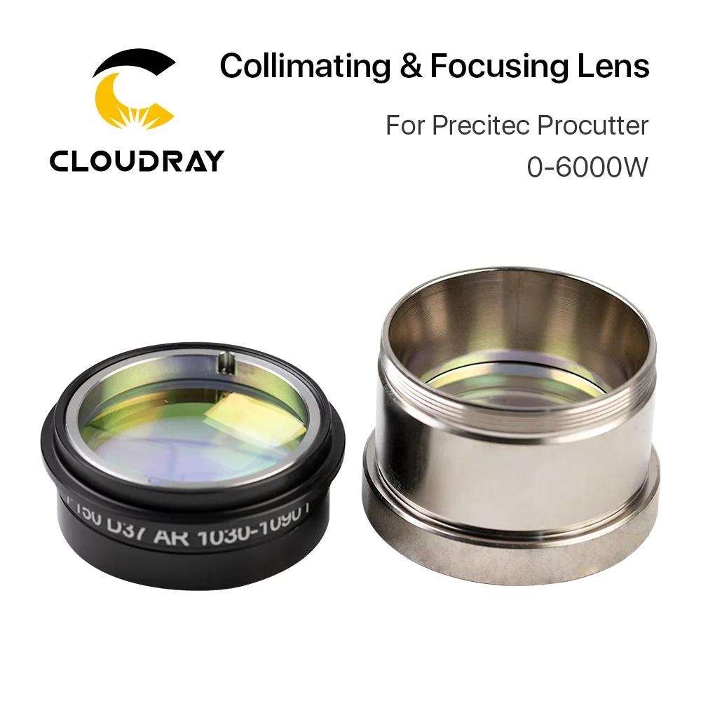 

Cloudray Fiber Laser Collimating Focusing Lens D37 with Lens Holder for Precitec ProCutter Laser Cutting Head 0-6KW