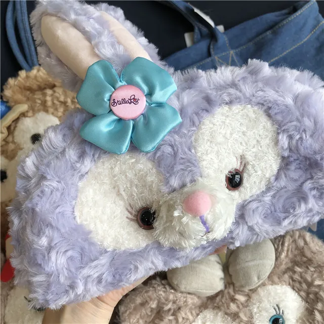 Cute Duffy Bear Shelly Stella Bunny Plush Girl Hand Pack Cartoon Makeup Bag