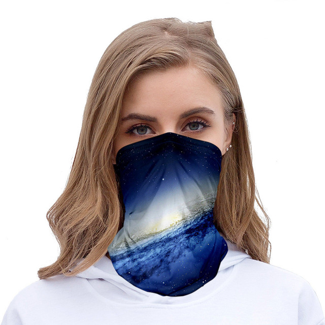 stars color seamless headscarves for men and women with ice silk sunscreen bib mask multi-functional sports magic headscarve