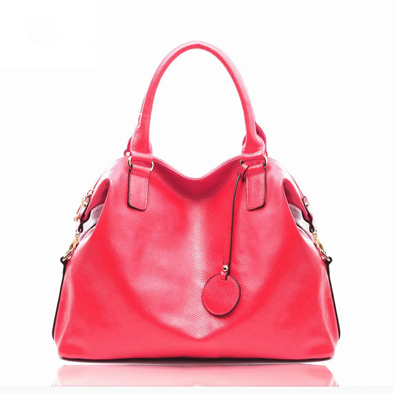 Fashion Split Leather Women Handbag Shoulder Bags Lady Ol Big Tote