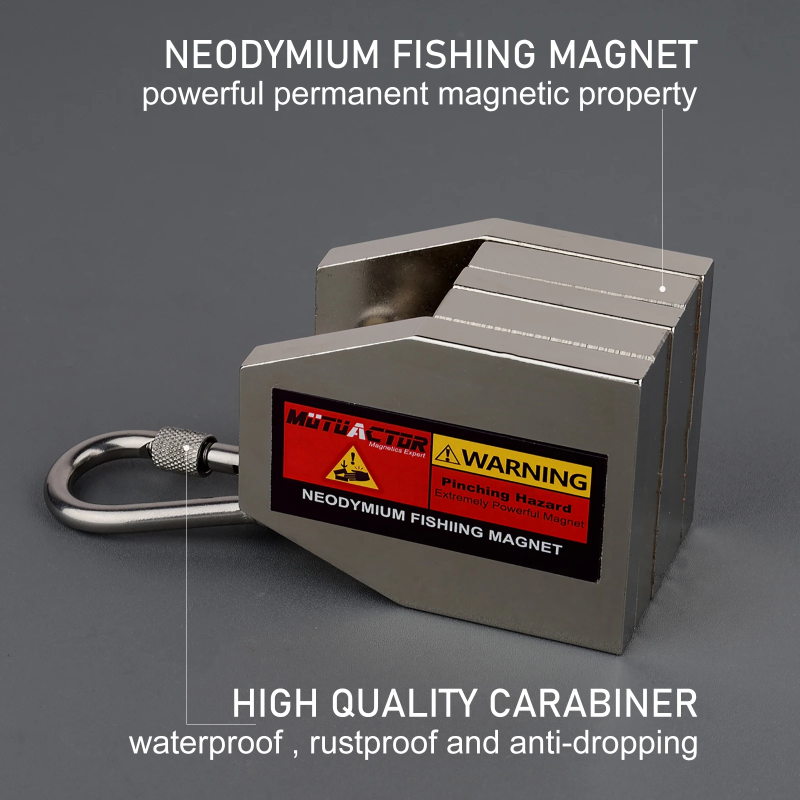 Wholesale Powerful 1200lb Three Sided Neodymium Fishing Most