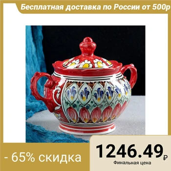 

Porcelain sugar bowl Rishtan, 550 ml Naqsha red 4979186