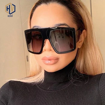 

2020 Newest Design Big Frame Oversized Sunglasses Women Luxury Brand Large Flat Top Sun Glasses Trendy Square Gradient Shades