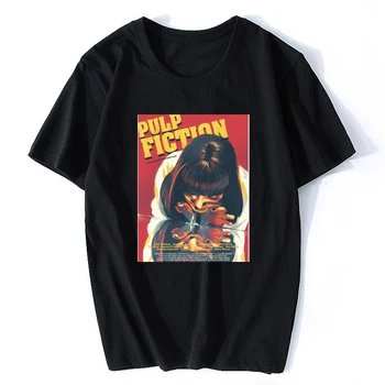 

Movie Mia Wallace Pulp Fiction T Shirt Fashion Summer Quentin Tarantino Harajuku Woman/Men Tees Shirt Short Sleeve