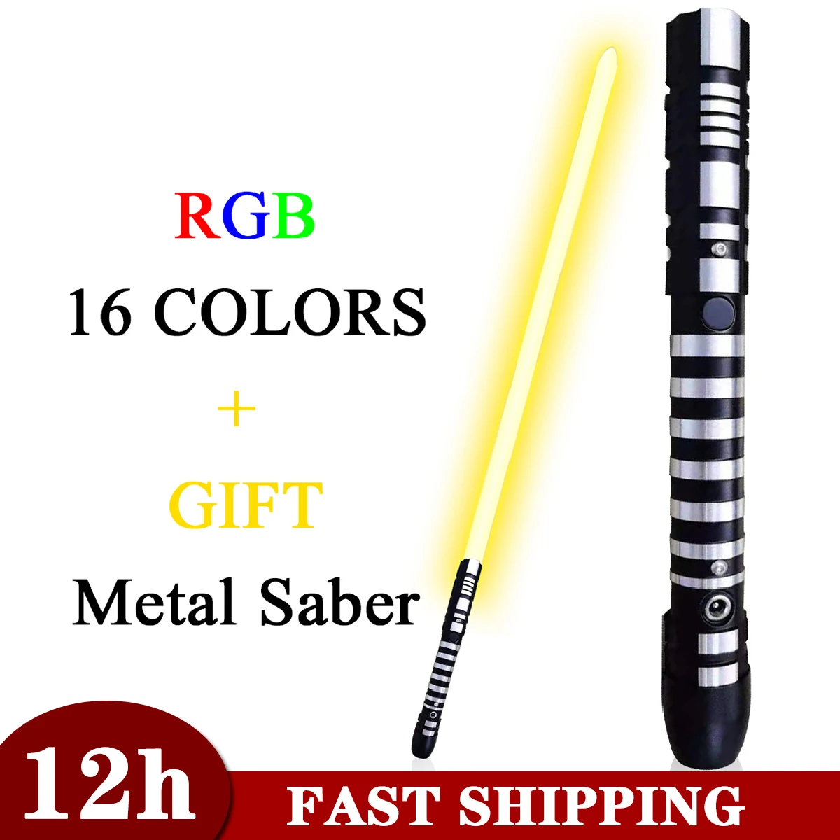 Flash Sale Sable De Luz Cambio 16 colores RGB, sable De Luz Skywalker, Cosplay, mango De Metal, pesado, duelos, 5 sonidos De fuerza, espada LED jYQOMLy5oOj