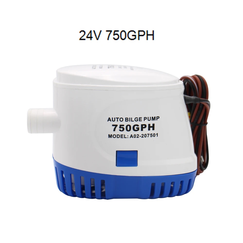 DC12V/24 В Автоматический Трюмный насос 600/750/1100GPH Автоматический погружной водяной насос для лодки, электрический насос для Аксессуары для лодок marin - Напряжение: 750GPH 24V