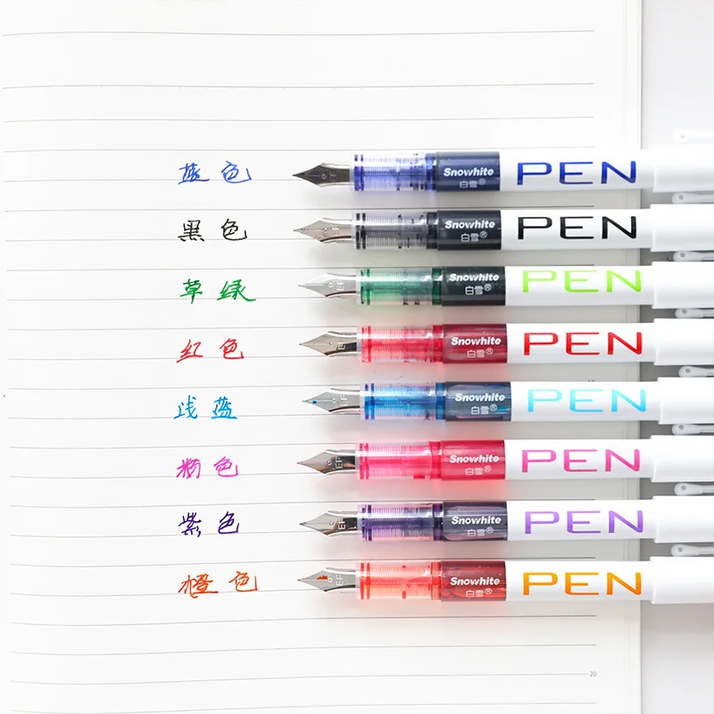 Vibrant Ink Fountain Pen Set - 8 Color Collection for Office & School - Stylish & Elegant Writing Essentials