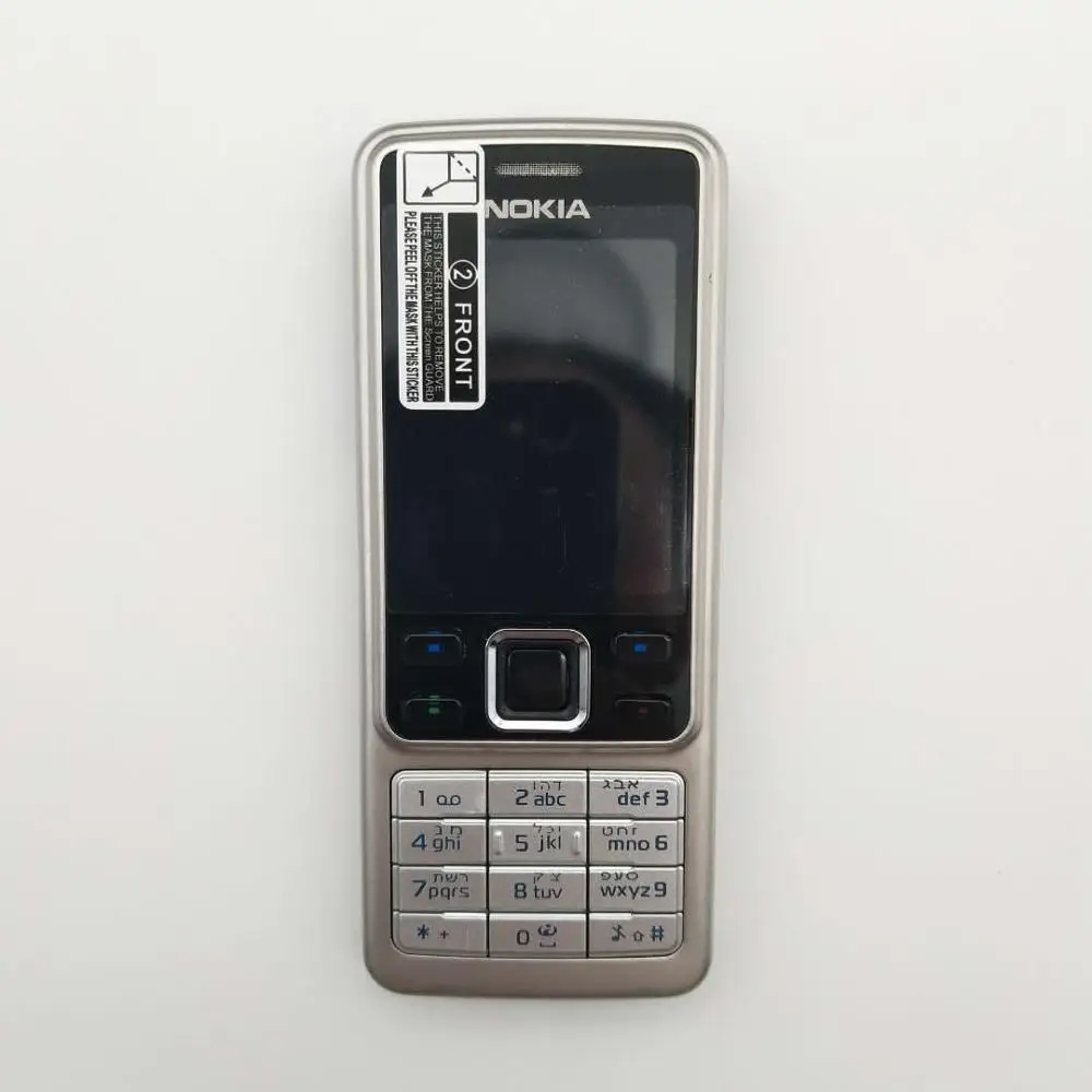 Мобильный телефон Nokia 6300, классический мобильный телефон, 6300 золото, один год гарантии, русская клавиатура, арабская клавиатура - Цвет: Серебристый