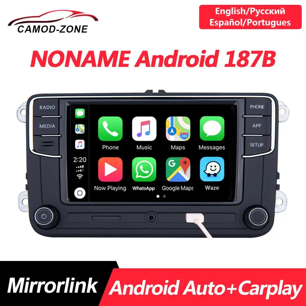 Android Авто Noname RCD330 Plus RCD330G Carplay Автомагнитола MIB 6RD 035 187B для VW Golf 5 6 Jetta MK5 MK6 CC Tiguan Passat