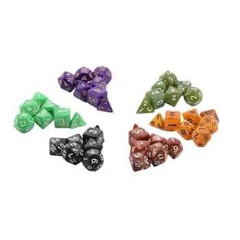

7pcs/Set Dice Set D4-D20 Multi Sides Dungeons and Dragons TRPG Love Party Board Games for Adults Kids Best Gifts Playing Toys