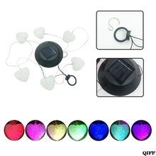 Любовь на солнечных батареях ветряной колокольчик светильник светодиодный сад подвесной Спиннер лампа Изменение цвета газон двор украшения дома