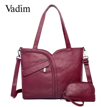 

Vadim Large Capacity Soft Leather Female Shoulder Bag Women Handbag Designer Ladies Casual Totes Women Top-handle Bag Sac Femme