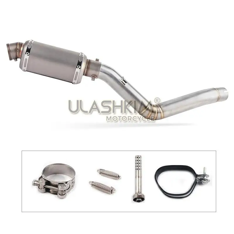 TRK502 Motorcycle Muffler Pipe Racing Full Exhaust System Middle Link Pipe Slip On For Benelli TRK 502 DB-Killer