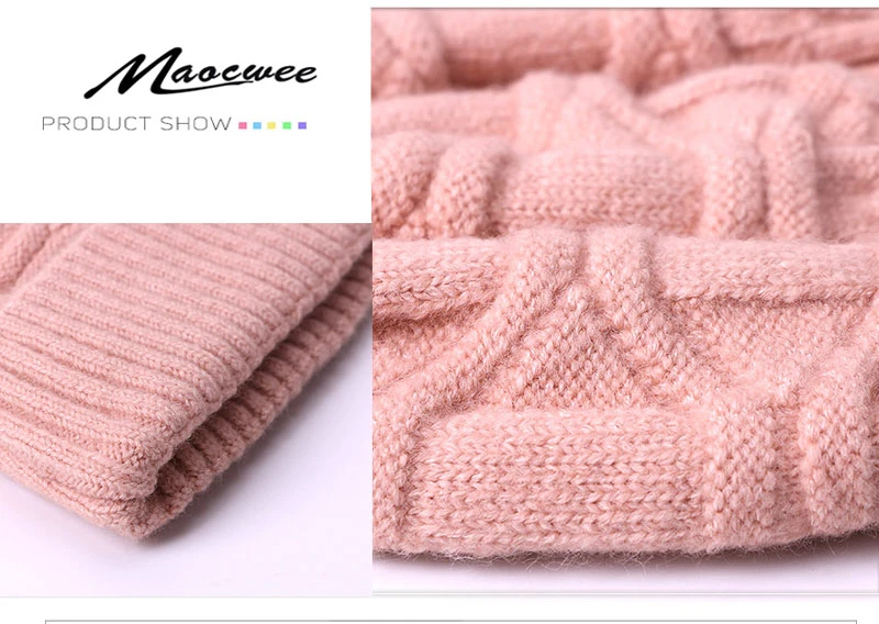 Зимняя шапка из натурального меха с помпонами и помпонами Skullies Beanies, шапка для женщин, уличная теплая Толстая шапка, женская вязаная шапка